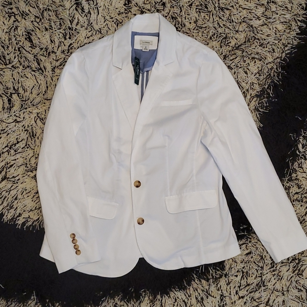 NWOT White L.L. Bean Blazer